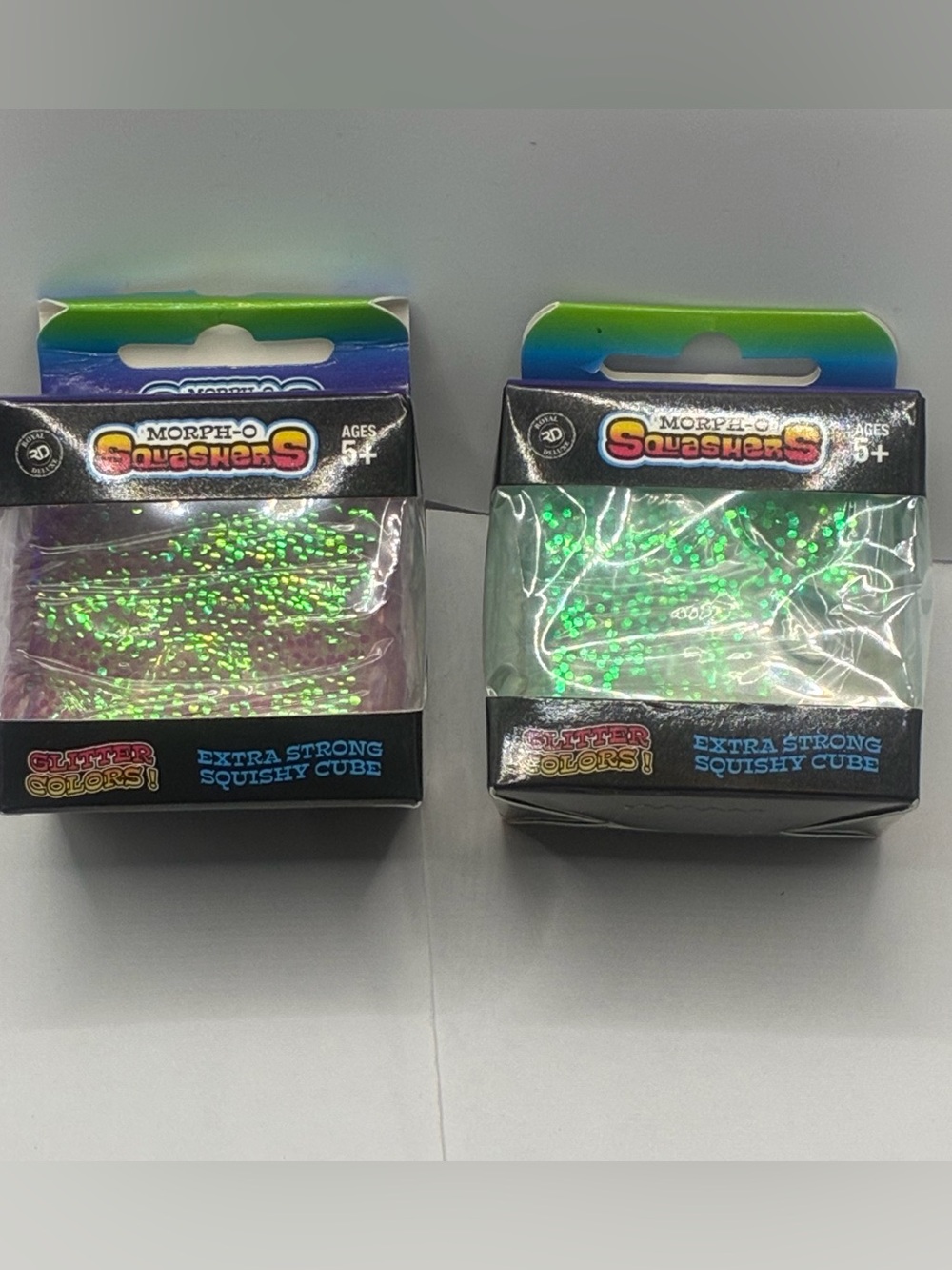 Extra Strong Green Glitter Squishy Cube